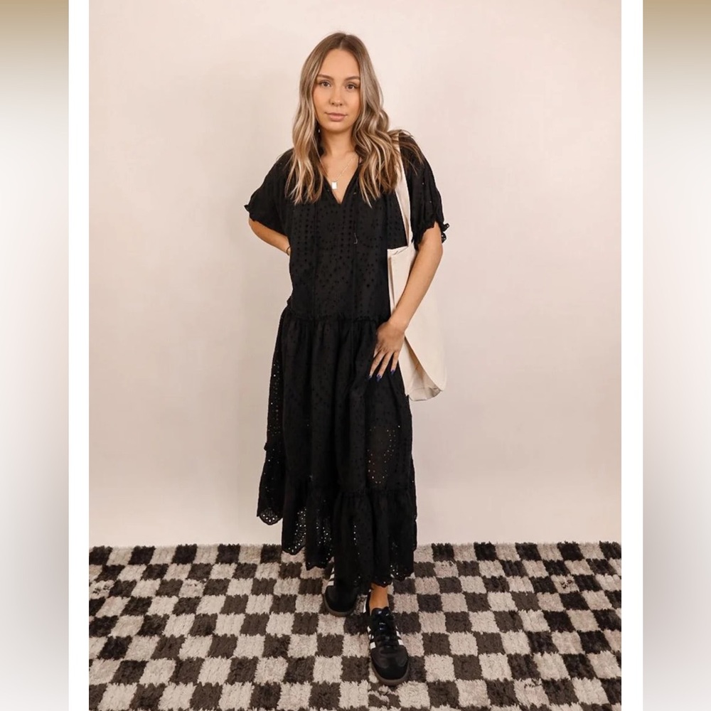 County Chic Western Style Eyelet Maxi Dress